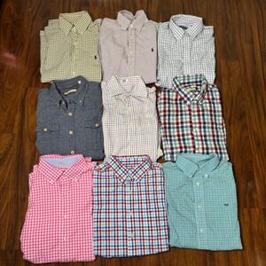 Mens Preppy Button Down Shirt Reseller Bundle various sizes Polo Southern Marsh